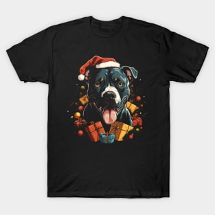 Christmas pitbull T-Shirt